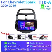 스파크 오디오 jmcq 2din 4g android 11 car radio 멀티미디어, t10-a-adas dvr