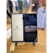 헤지스 [HAZZYS MEN] 도트 면혼방 장목양말 3족세트 (HZSS2F106)