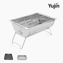 3~4인 고급 바베큐 그릴 스텐 좌식 중형(M) 접이식 화로대 석쇠 숯불 캠핑용품 YJ02, BBQ 그릴 스텐좌식(M), 스퀘어 법랑불판(M), 유압 숯통(소)
