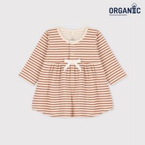 PETIT BATEAU [빠른배송] 베이비 오가닉 스트라이프 패턴 원피스