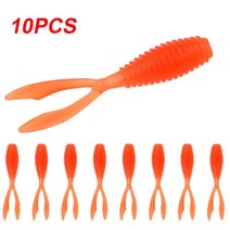 웜기어 감속기 10 개/묶음 낚시 소프트 루어 0.4g 35cm 스윔베이트 스플릿 테일 실리콘 인공 워 블러 지깅 저크베이트 청어 웜 미끼 낚시용, [05] G