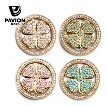 파비온골프 파비온 회전형 큐빅 클로버 볼마커, 핑크