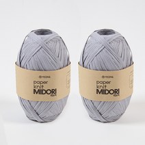 [앵콜스] (10+1) 미도리 종이실 (40g X 2볼) 여름 코바늘 뜨개실, 506 피존그레이