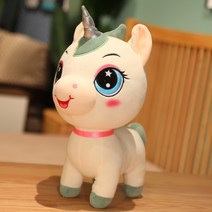 유니콘인형 유니콘쿠션 애착인형, 베이지, 40cm