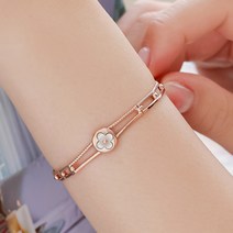 준쥬얼리 14K 18K 화이트 데이지 더블팔찌 B1127515