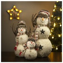 기타 군밤모자스마일눈사람가족3종세트/트리장식소품