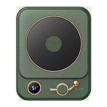 캠핑히터 화장실 가정용 미니 히터 3단계 설정 온도 유지 전기 머그잔 히터 우유 차 온열 자동 꺼짐 가열, 03 Green_03 UK  plug