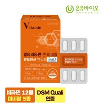 온유바이오 멀티비타민 앤 미네랄 판토텐산 액티브 30정x1박스, 없음