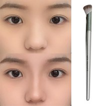 2 색 코 섀도우 파우더 하이라이터 컨투어링 팔레트 사이드 V 페이스 매트 브라이트닝 다기능 메이크업, [03] Brush