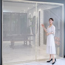 폴딩도어 방충망 큰 문 입구 대형 모기장 여름 홈 차고 도어 커튼 곤충 보호 마그네틱, b, 100x220cm