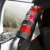 Voodonala 지프 롤 바 소화기 홀더 1.1-1.4kg(2.5-3파운드) 조절 가능한 스트랩 브래킷 마운트 1965-2021 랭글러 TJ CJ YJ JK JKU JL JLU, Black