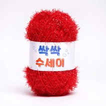 쎄비 싹싹수세미실 1볼 80g, 337. 딸기 빨강