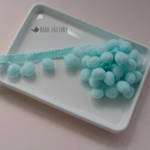 바다팩토리 마카롱 폼폼레이스 솜방울 레이스 10컬러, 6.아쿠아