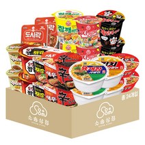 [소솜상점] 컵라면 소컵 혼합 24개 (육개장사발면+김치사발면+신라면+새우탕+튀김우동+오징어짬뽕+짜파게티범벅+도시락+미니왕뚜껑+진라면매운맛+참깨라면+불닭볶음면 각2개)