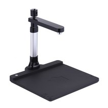 조정 가능한 USB 책 이미지 문서 카메라 스캐너 듀얼 렌즈 10MP A3 스캐닝 크기 OCR 기능 교실용 LED 라이, 01 Black