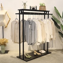 트윈 양면행거 의류매장 고급 철재 선반 양면 행거, 골드가로120높이130