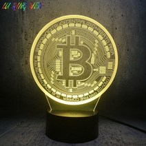 3D 홀로그램 팬 프로젝터 디스플레이 Bitcoin LED 야간 조명 Usb 터치 센서, 16가지 색상리모컨 포함