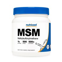 뉴트리코스트 MSM 분말 파우더 대용량 500g / Nutricost MSM Powder (Methylsulfonylmethane)