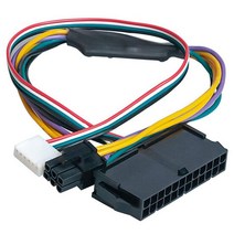 24 핀 HP Z230 Z220 SFF 워크 스테이션 마더 보드를위한 6 핀 PCI-E ATX 주 전원 어댑터 케이블에, 하나, 사진 색상