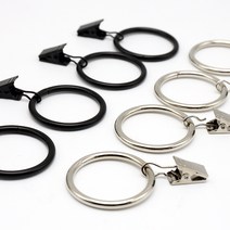 민스리빙 원형 커튼 집게링 25mm 32mm, 커튼집게링(25mm실버20p)