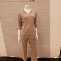 모스코나 NC05 브이넥5부소매스웨터 MOKR22TZ3