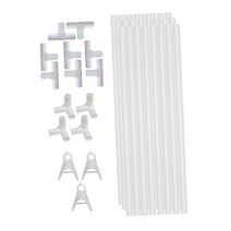 shangren 39 조각 정원 토마토 케이지 최대 35/47 인치 높이 조립 PE 견고한 식물 지지대 격자 키트 수직 등반 실내 식물, 상자에 있는 40cm, 베이지, 체육