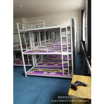 3층침대 복층침대 도매, 카멜색 3층침대 150x60x180cm