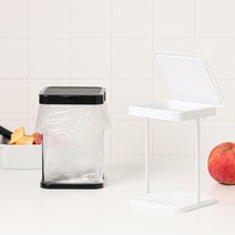 스틸 음식물 쓰레기통 거치대, 블랙, 1개