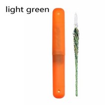 유리펜 Diy 공예 그림 서명 선물 유리 충전 잉크 드립 만년필 딥 펜, 없음, light green