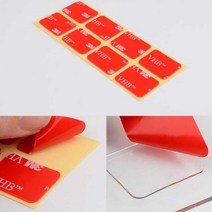 3M 사각 양면 투명 접착테이프 접착스티커 8P