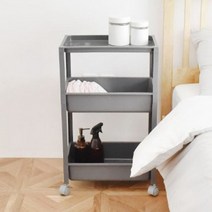 트롤리 간식팬트리 틈새선반 그레이 3단 밀당 대피공간선반, 상세페이지 참조