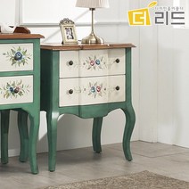 GR075 빈티지 마호가니 2서랍 콘솔, 단품