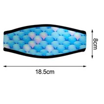 스킨스쿠버용품 네오프렌 스쿠버 다이빙 스노클링 마스크 스트랩 커버 컴포트 패딩 보호 헤어 랩 기어 액세서리, Blue B 18.5x8cm