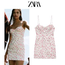 숏플라워 프린팅 셔링 ZARA 자라 여성 원피스