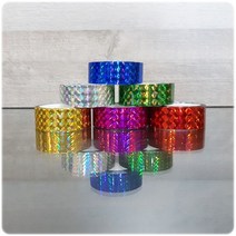 아싸낚시-반짝이 홀로그램테이프100m(10M*10개) 봉돌, 실버(10m10개입)