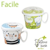 사무실 혼밥족 개인용 커피 온도유지 뚜껑 머그컵 홈파티 브런치, 개구리