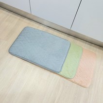피로 방지 푹신한 극세사 메모리폼 스탠딩 씽크대 주방 욕실 현관 매트 40 x 60, 베이지
