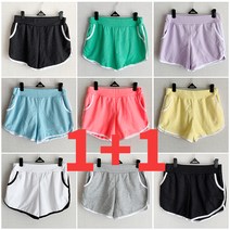 베이직마켓 1+1 컬러라인 숏팬츠 트레이닝 데일리 3부기장 부드러운 이지웨어