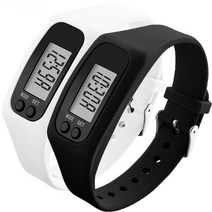 포모어 스포츠 만보기 시계, 블랙/화이트, 1세트