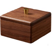 리빙박스 정리 수납 접이식 검은 호두 나무 스토리지 박스 수동 단순 침실 보석 거실 데스크탑 캔디 컨테이너 홈 인테리어, [01] A