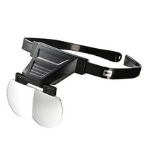 OHM Ohm Electric Head Loupe (3 가지 유형의 교체 렌즈 포함) RP-HDL1 Black, 1개, 상품명참조