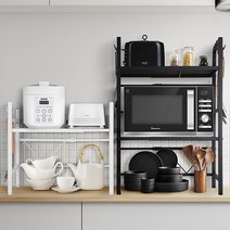 SK511리브리움 전자레인지선반 밥솥다이 밥통수납장 슬림오븐 주방렌지대, 리브리움 전자레인지선반 2단 화이트