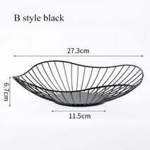 과일 바구니 Morden 와이어 스낵 빵 야채 스토리지 그릇 주방 계란 디저트 홀더 북유럽 케이크 스탠드, B style black