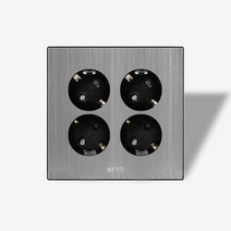 베토 실버 매입 매립 4구 콘센트