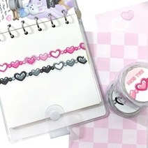 [온라인단독] 줄줄이하트 다이컷마테 (2color), 블랙(black)