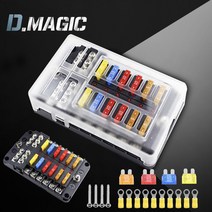 자동차 휴즈박스 접지형 12구 퓨즈 소켓 케이스 차량 DIY, 1개