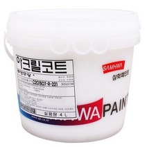 삼화 아크릴코트 (투명반광) 실내용 4L, 투명 반광 4L
