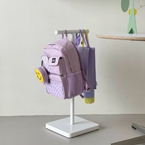 피피드 스탠드 가방걸이 철제 거치대 행거 책가방 옷걸이, 1개, 버터옐로우