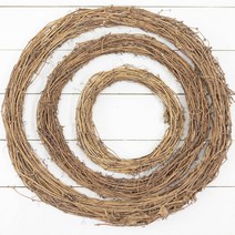 라탄 나무 리스틀 조화만들기 우드 리스재료, 30cm