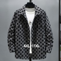쥬엔리치 남자 빅사이즈 캐주얼 점퍼 가디건 데님 남성 자켓 잠바 봄 가을 오버핏 4XL-11XL